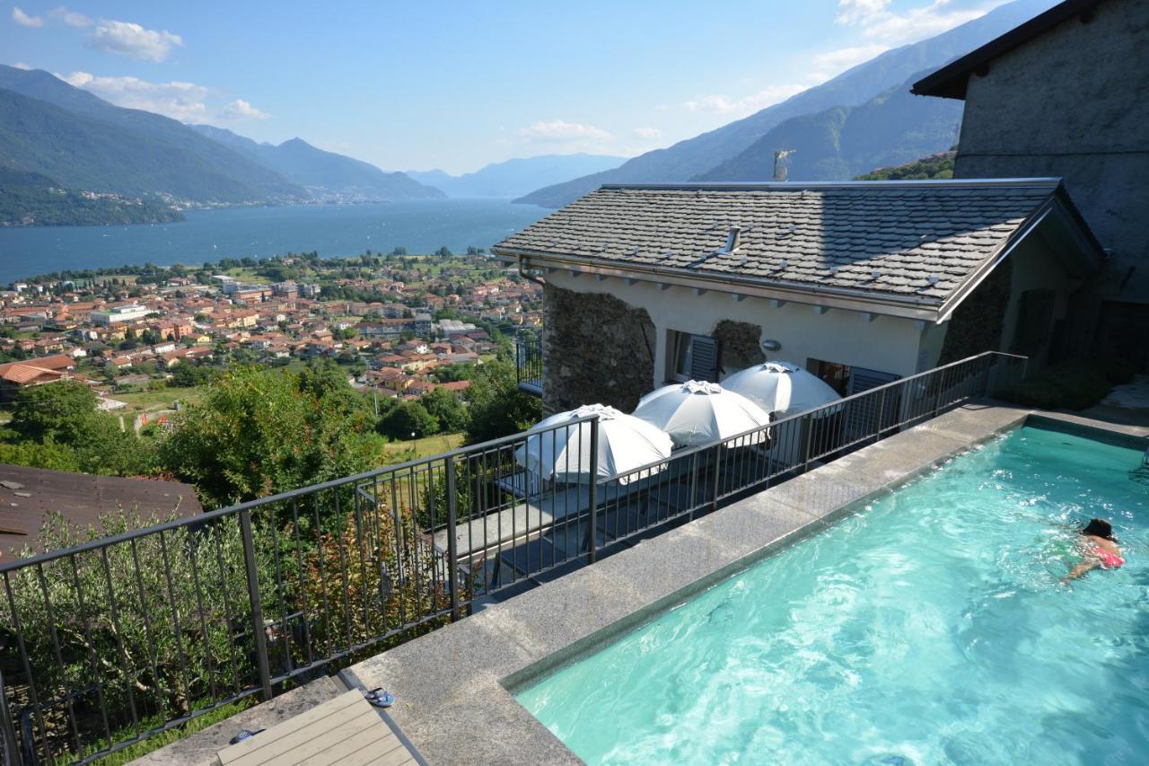 גראבדונה Casa Di Campagna Rosina Con Piscina E Vista Lago מראה חיצוני תמונה