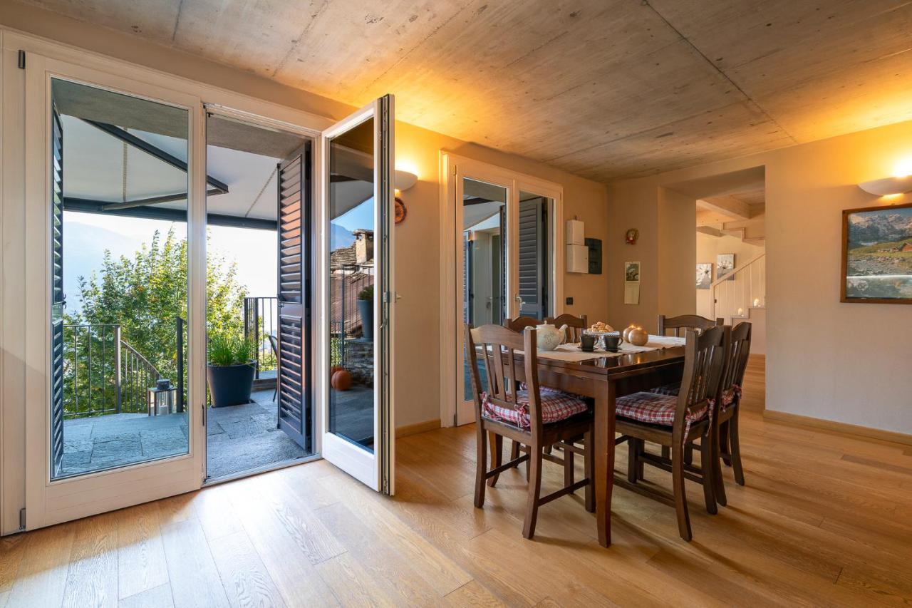 גראבדונה Casa Di Campagna Rosina Con Piscina E Vista Lago מראה חיצוני תמונה